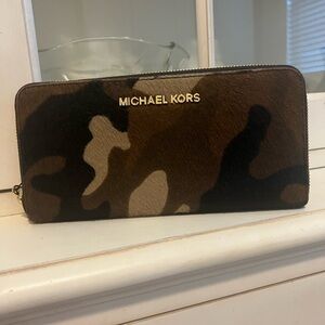 Michael Kors Calf Hair & Leather Large  Wallet